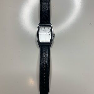 Mens Kenneth Cole New York Black Leather Watch Brand New never worn